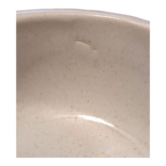 GRAYSTONE McCoy Nelson Soup Bowl Handle Round Gray Drip on Ivory USA Pottery - Picture 9 of 13